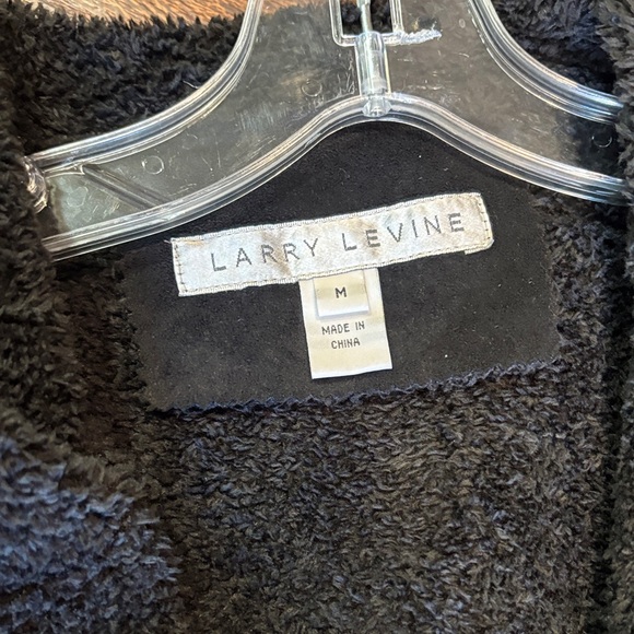 Larry Levine Elegant Black Teddy Coat - Picture 7 of 11